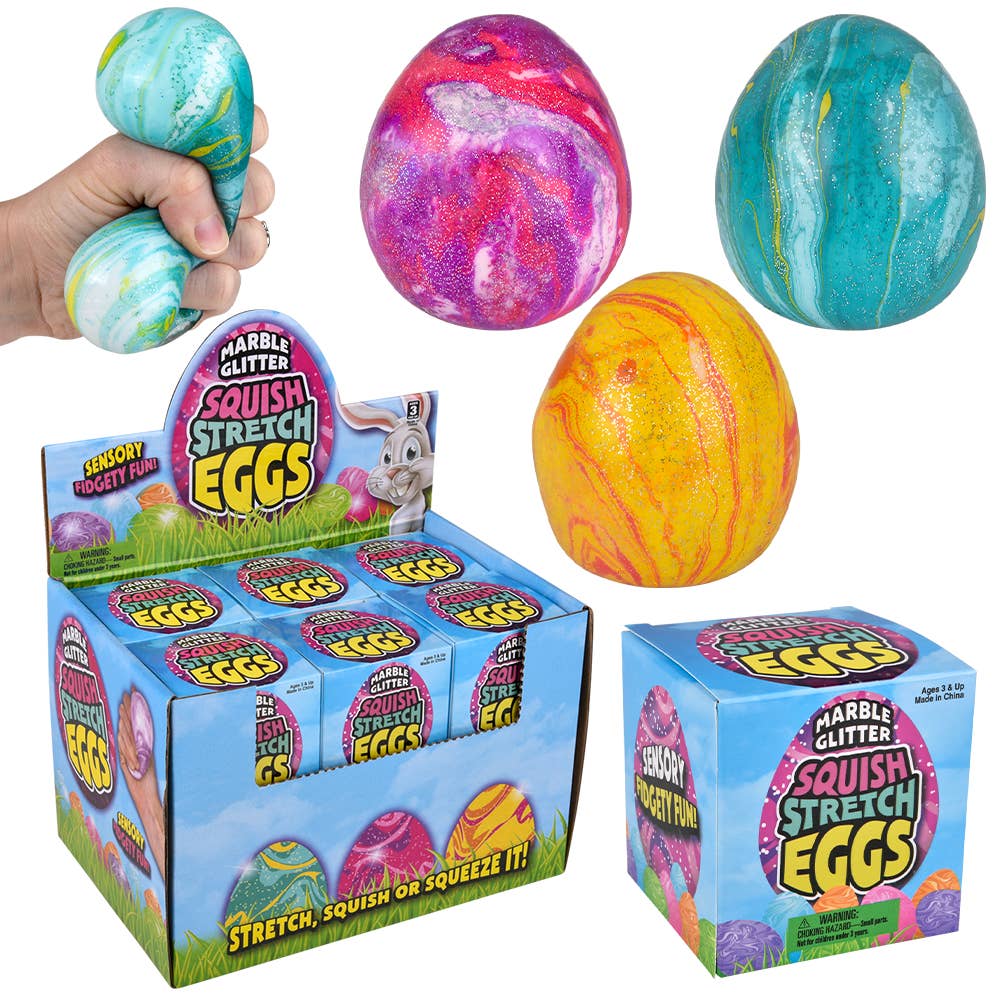Squish and Stretch Marbleized Easter Eggs 3"