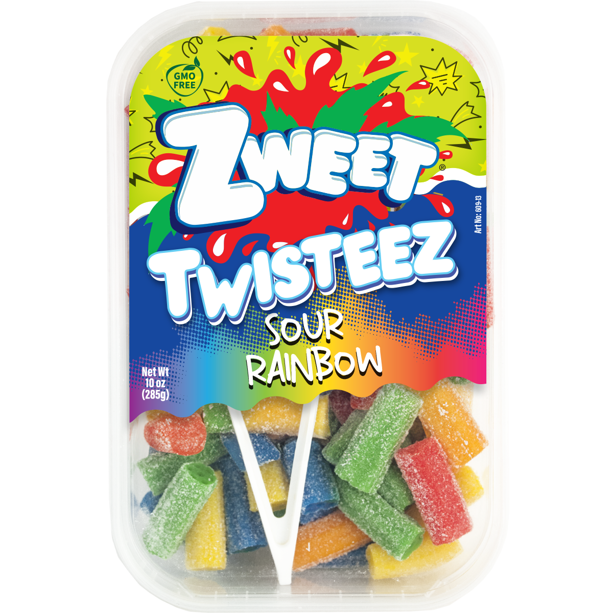 Rainbow Twisties-Toys-Gotta Get It Gifts-Zweet Sour Rainbow twisteez are packed with fruity flavor and a sweet and sour punch. These chewy belts are a fun treat for everyone! Available in a variety of flavors and styles that will satisfy every craving. Reusable containers are perfect for sharing and offer a truly eye-catching presentation. Plus our handy candy tongs make sticky fingers a thing of the past! Resealable and reusable! Isn’t life Zweet!-Kidz Toys