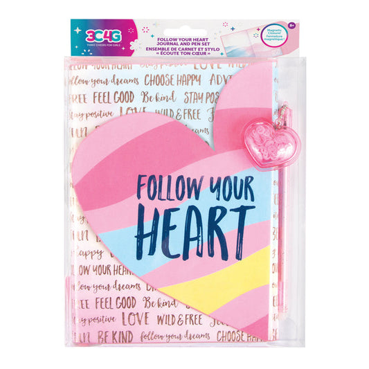 FOLLOW YOUR HEART JOURNAL AND PEN SET, Journal, Girls Journal