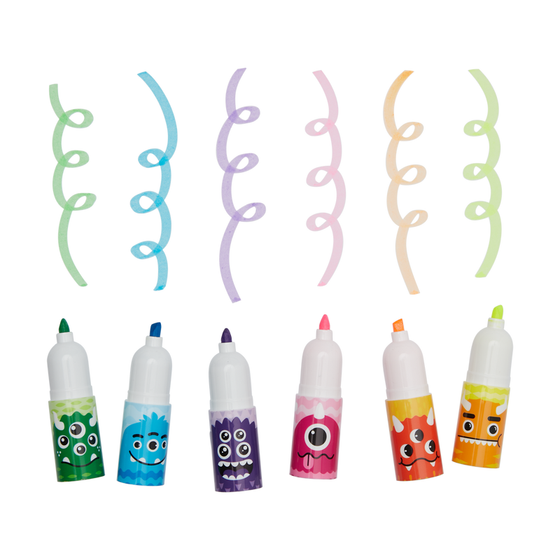 Monster Stacking Highlighters-Toys-OOLY-This monster mashup… well… stack-up, will bring some much-needed giggles to study time. OOLY’s Monster Stacking Highlighters feature 6 different highlighter colors: green, blue, purple, pink, orange, and yellow. And on each mini highlighter is a magnificent monster, ready to scare away those study nerves. Bring some monster magic to your studies with these adorable stacking highlighters. Mini in size, these monster highlighters are big in personality. Six different hi