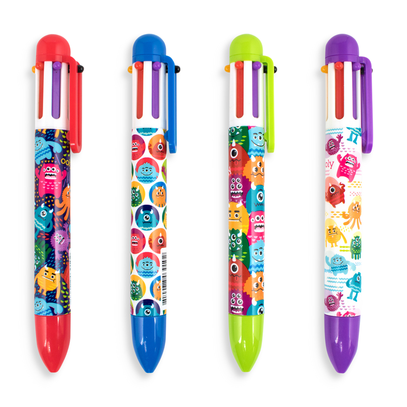Monster 6 Click Multi Color Pens-OOLY-Kidz Toys