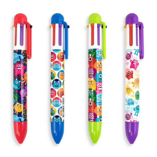 Monster 6 Click Multi Color Pens-OOLY-Kidz Toys