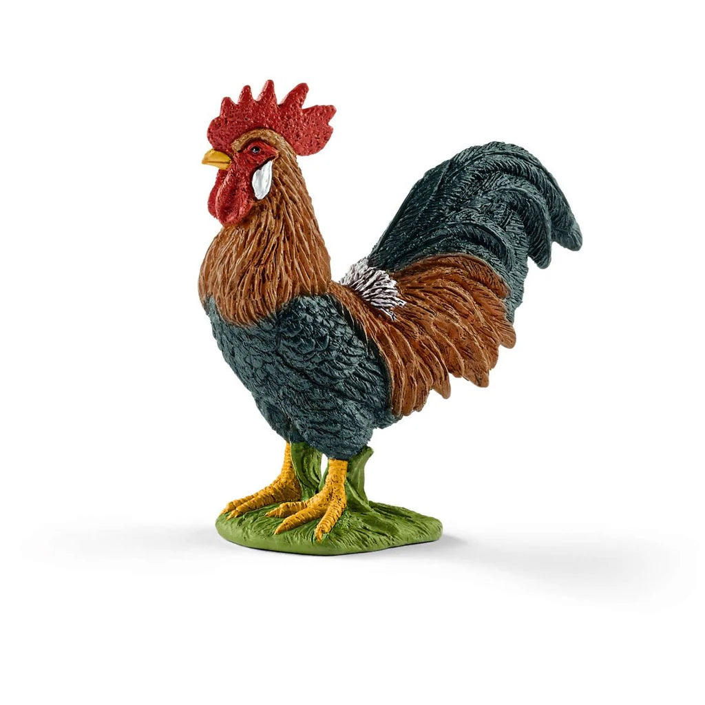 Rooster-Toys-Schleich-All fowl have a crest on their head. It consists of a flap of skin and is particularly large and noticeable on cocks.-Kidz Toys