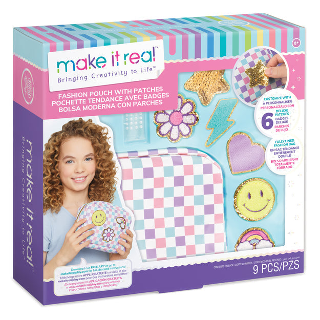FASHION POUCH WITH PATCHES, Make it Real, DIY, Kids Bag