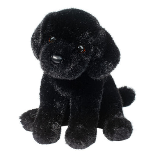Ford Black Lab-Toys-Douglas-Quick to come when he hears his name called, one could certainly say that Ford the Black Lab stuffed animal is happiest when he’s around the people he loves! Crafted in silky plush fur that’s dark as midnight, this happy go lucky pup’s appearance is as appealing as his personality! Amber colored eyes that catch the light bring our little plush dog to life and will have you convinced he’s gazing right back at you and taking in everything you say to him. Ford’s floppy design featur