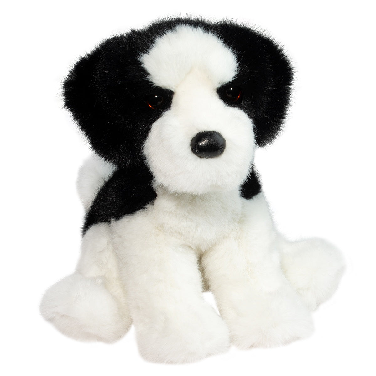 Douglas plush black and white puppy