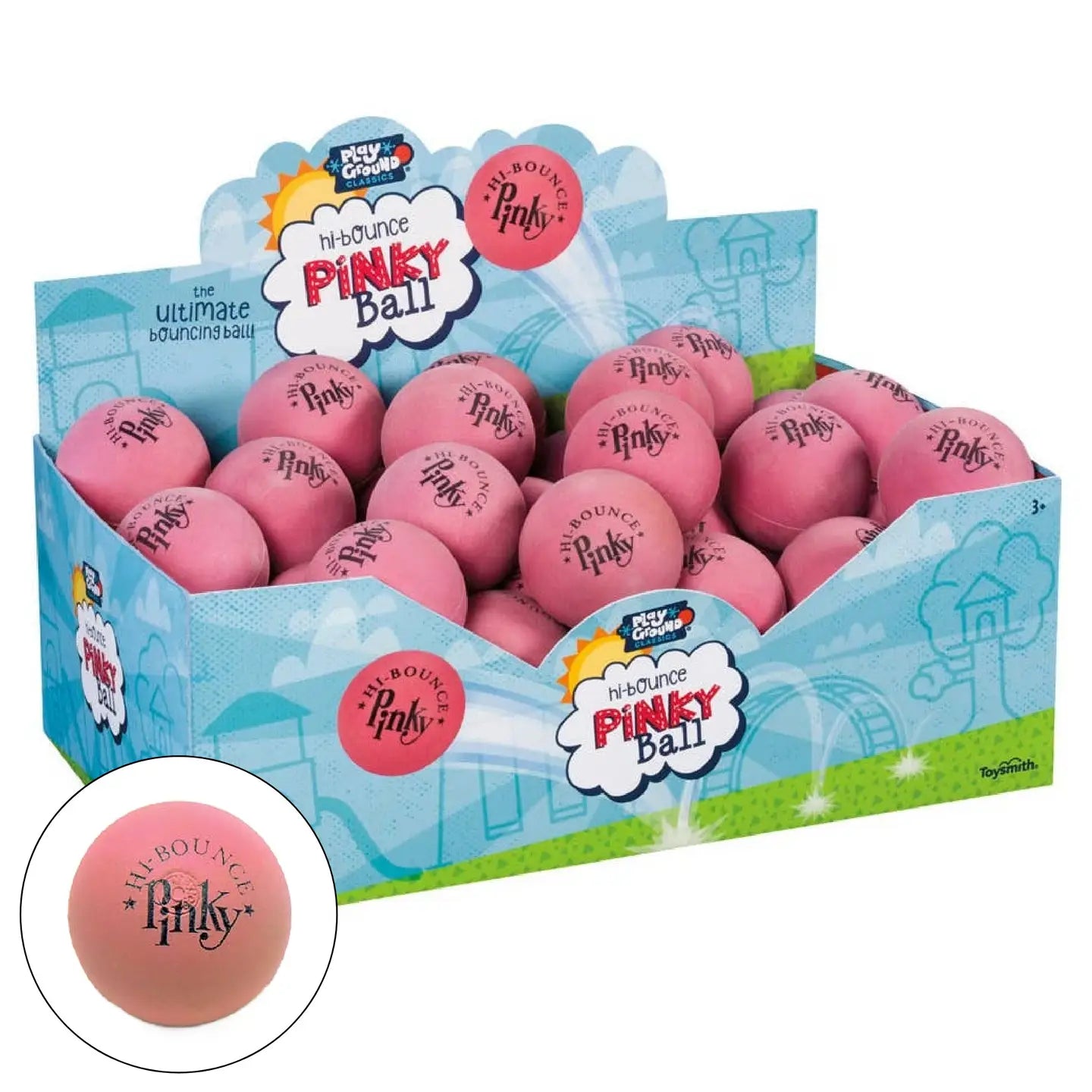 Classic 2.5" Pinky Ball, Latex Rubber High Bounce Ball