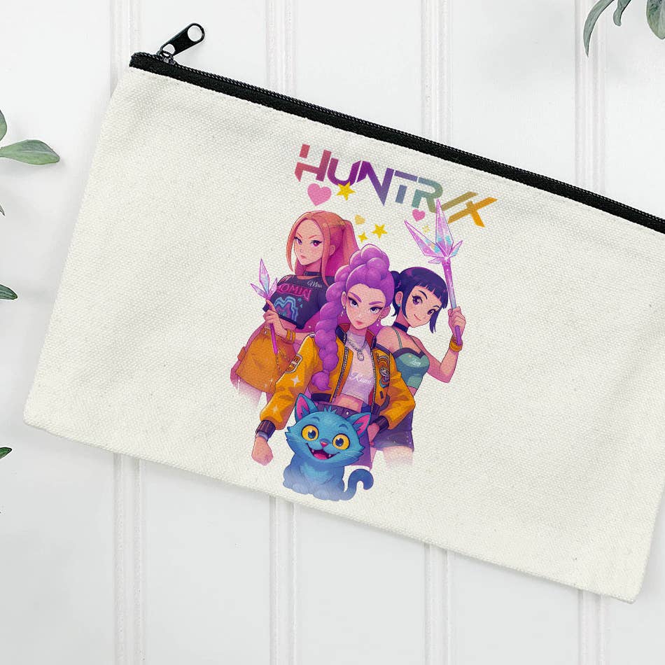 Huntrix Band Kpop Saja Inspired Pouch Makeup Bag