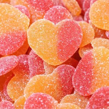 Vidal Us Sugared Peach Hearts, Kidz Toys Candy Bar, Candy, Swedish Candy