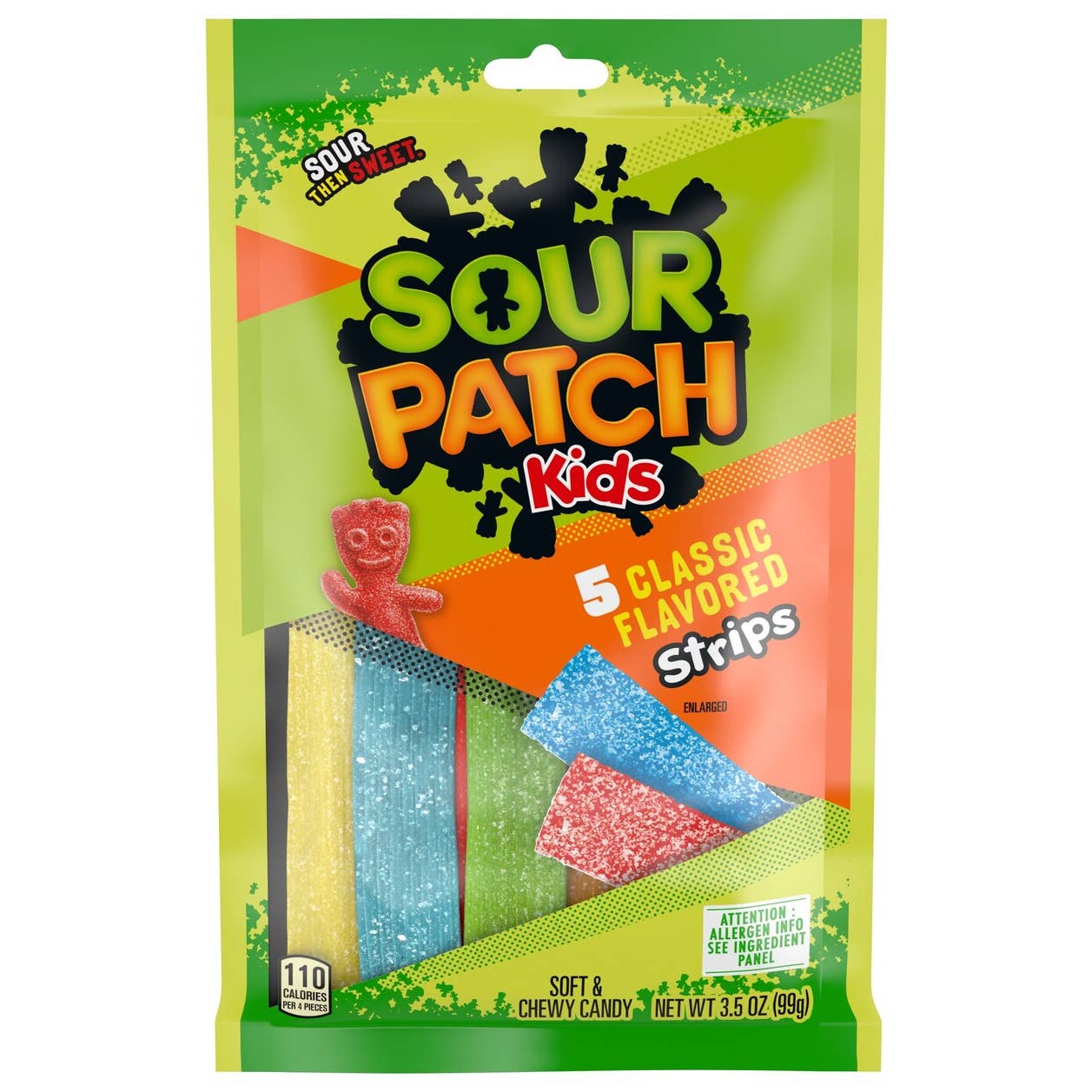 Sour Patch Kids 5 Flavor Strips 3.5 oz