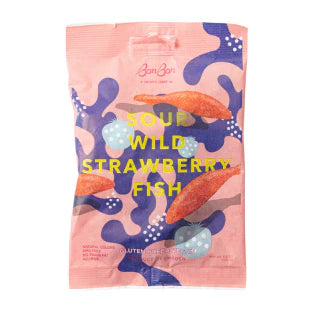 Bonbon sour wild strawberry fish candy