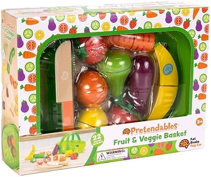 PRETENDABLES FRUIT&VEGGIE BASKET-Fat Brain Toys-Kidz Toys