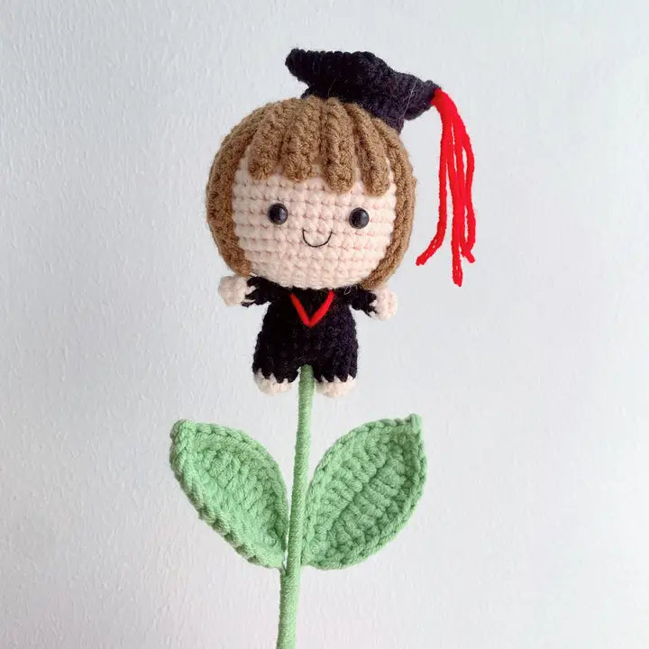 Crochet Graduation Doll, Handmade Gifts, Holiday Decor