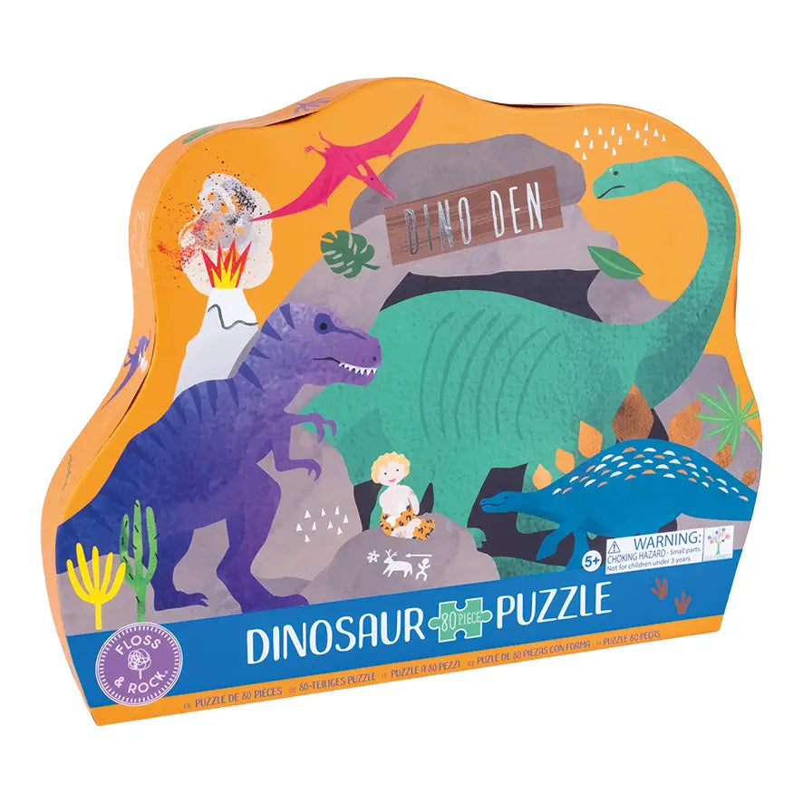 Dino 80pc Dinosaur shaped jigsaw