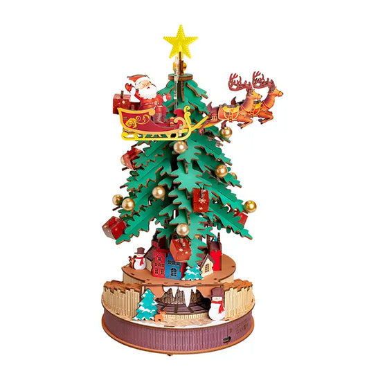 AMS01 Christmas Melody Tree Rolife Music Dreamer Diy Wooden-Toys-Robotime-About this product Rolife brings the magic of the holidays to life with the Christmas Melody Tree, a DIY wooden puzzle, an engaging holiday decor, and a rotating music box all in one!-Kidz Toys