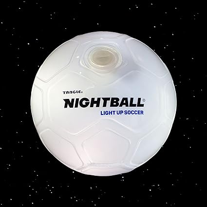 Nightball Soccer Ball LED Light Up Soccer Ball-Toys-Tangle-About this item ✅ LIGHT UP SOCCER BALL: The NightBall Soccer Ball has two bright LED lights built within that glow in the dark when bounced or kicked. Practice soccer in the dark! LR44 batteries are included and replaceable. ✅DURABLE MATERIAL: NightBall Soccer Balls are made from BPA-free, latex-free, phthalate-free and toxin-free TPR material. This light up ball can withstand all your kicks and passes! ✅SOCCER GIFT IDEAS: The NightBall Soccer Ball