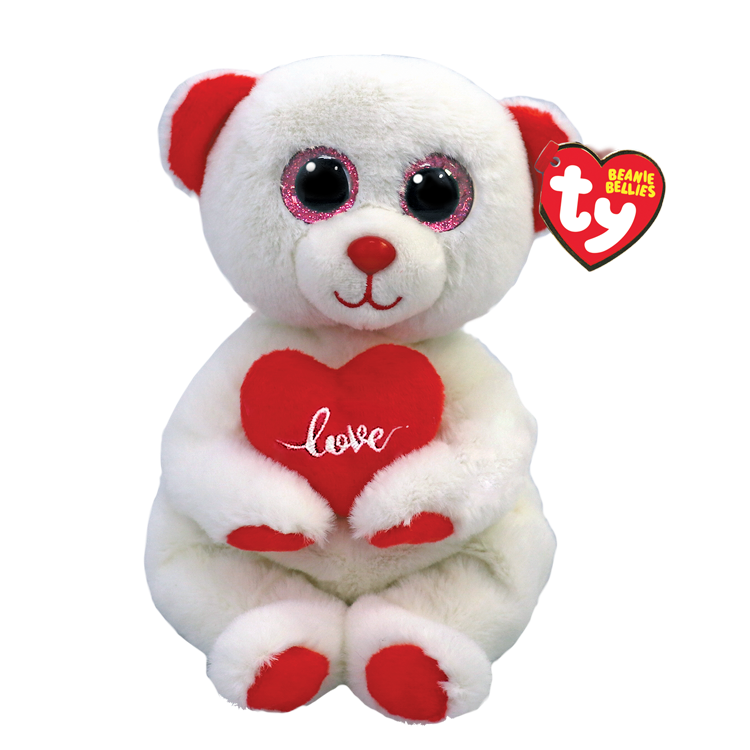 Desi POLAR BEAR WITH HEART, TY, Plush