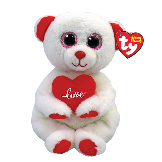 Desi POLAR BEAR WITH HEART, TY, Plush