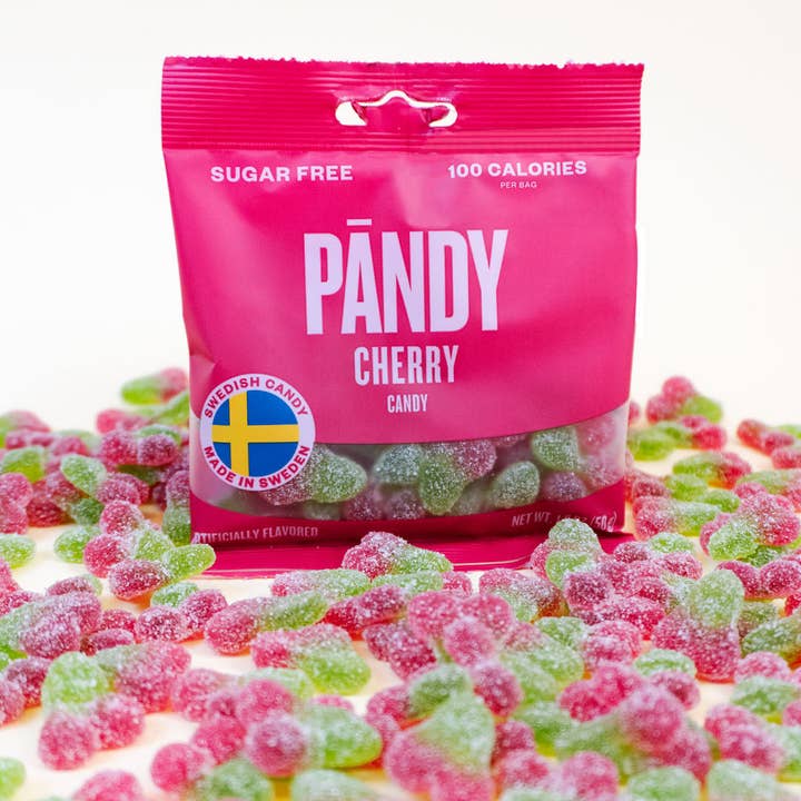 Pandy Swedish Candy Sour Cherry-Toys-Kidz Toys-Swedish gummy candy with the taste of Cherry. The perfect balance of sweet and tangy. One bite, and you'll be hooked on the fruity fun!-Kidz Toys