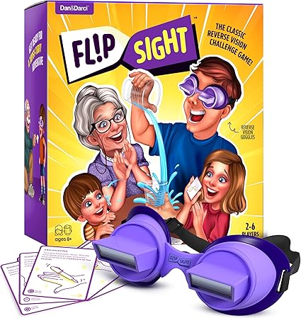 FlipSight Upside Down Goggles Challenge Family Game, Games, Board Games