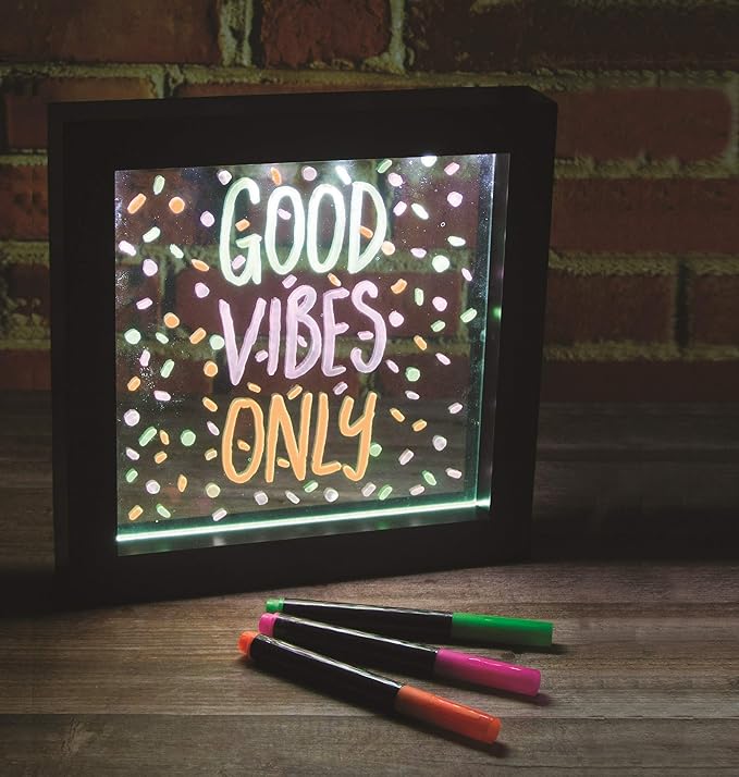 Light Up Neon Effect Message Frame-Enchanted Moments-Kidz Toys