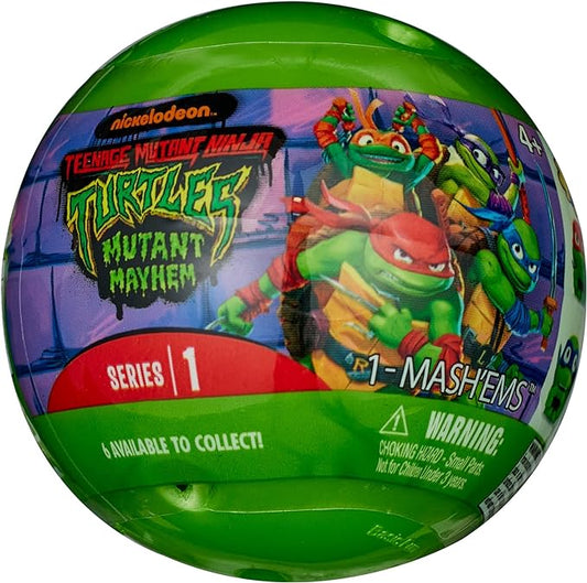 TMNT Mash'ems toy packaging featuring Teenage Mutant Ninja Turtles in colorful branding.