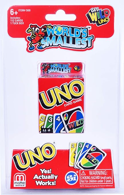 World's Smallest uno card game