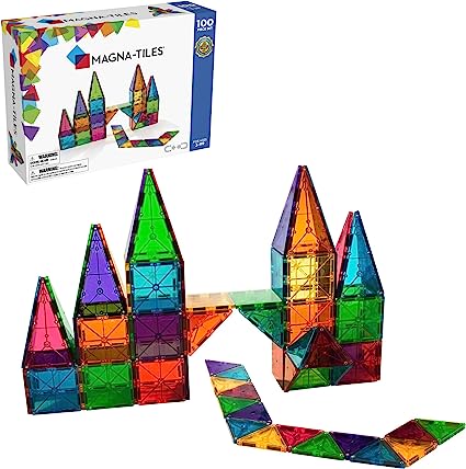 マグナタイルズ 200ピース Magna-Tiles CLEAR COLORS Magna-Tiles Clear Colors 32-pc Set - FUNdamentally Toys