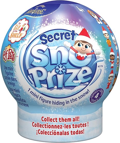 Santaverse Secret SnoPrize-Toys-CC and B-Get ready for a flurry of surprises! Pour water into the novelty globe, then watch as it fills with snow to reveal the mini figure hidden inside. Which playable Scout Elf or Elf Pets mini will appear out of Santa’s magical Christmas snow?-Kidz Toys