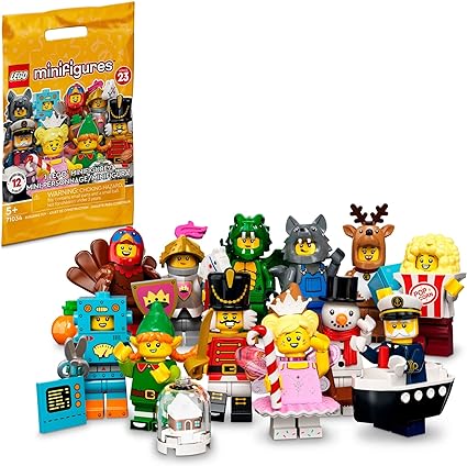 LEGO Minifigures Series 23 71034-Toys-The HQ-Unexpected characters – Encourage endless play with these fun LEGO Minifigures Series 23 (71034) bags. A creative surprise treat for kids and minifigure fans of any age Collectible fun in a bag – 1 of 12 buildable characters to discover, plus a collector’s leaflet. A fun addition to any collection For kids of all ages – Appeal to any kid or fan aged 5+ who loves LEGO Minifigures characters, inspiring imagination and building creativity and confidence through indi