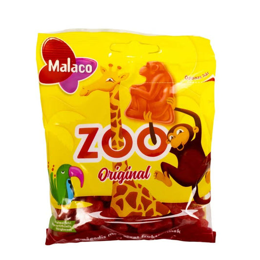 Malaco Swedish Zoo Bag-Toys-Sweetish- Swedish Candy-Malaco Zoo is one of Sweden's most famous candy brands with its fruity taste. Both the content and its design with the monkey, giraffe and parrot are true Swedish classics on the candy shelf-Kidz Toys