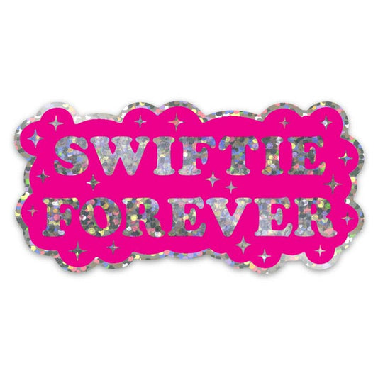 Pink iridescent "Swiftie Forever" vinyl sticker