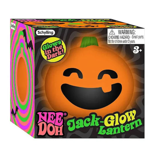 NEEDOHWEEN JACK GLOW LANTERN NEE DOH-Toys-Schylling-NeeDoh The Groovy Glob Jack-Glow-Lantern Stress Ball (1 RANDOM Figure)-Kidz Toys