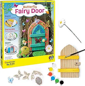 Butterfly Fairy Door, painting, arts and crafts, kids crafts