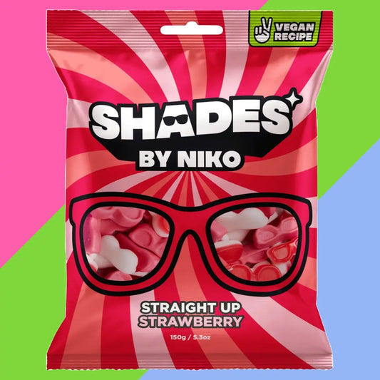 Shades By Niko Straight Up Strawberry Flavour Sweets Bag