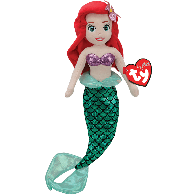 Princess Ariel mermaid sparkle disney doll for children ty beanie baby