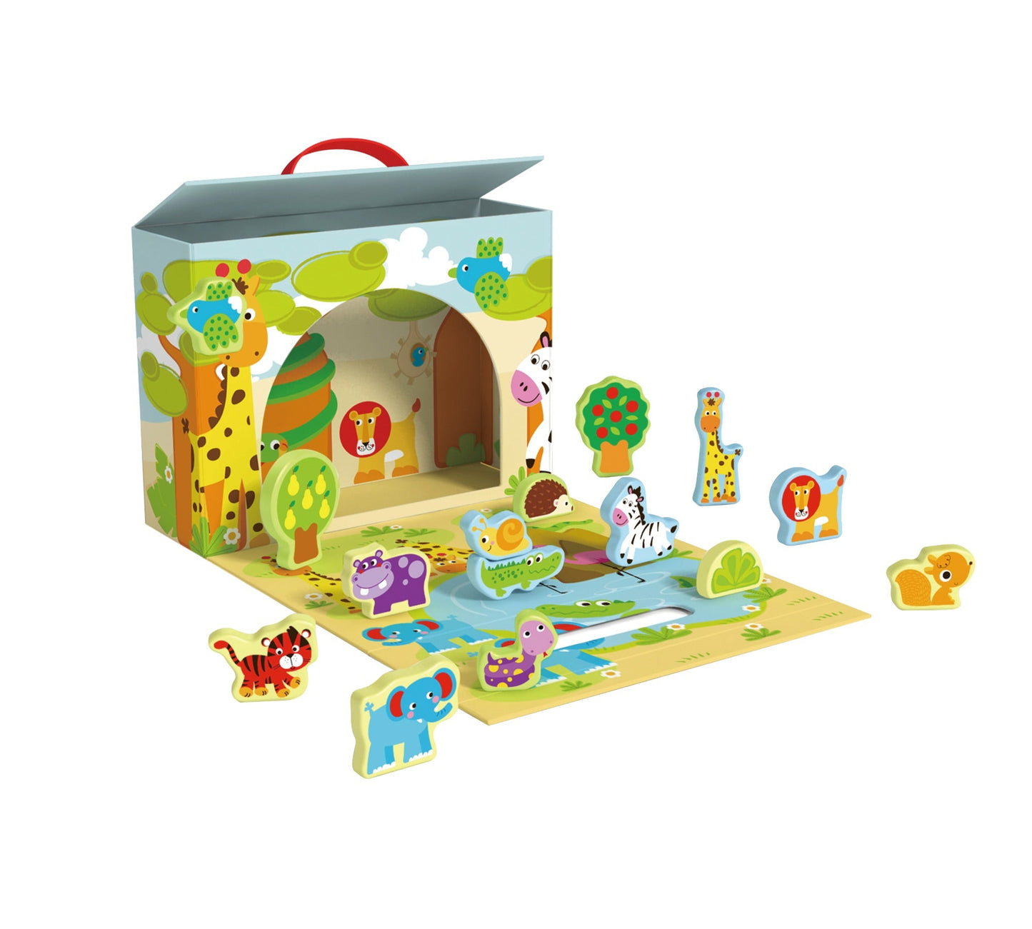 Play-A- Roll Jungle-Toys-Toyster-BE CAREFUL; IT’S A JUNGLE OUT THERE! – Your child will have heaps of fun playing around with thisjungle board game! This colorful toddler toy comes in a unique storage box that folds out into a neatgame board. The handle makes it ultra-portable, the perfect travel toy!�� LITTLE FIGURINES ARE GREAT FOR CAKE DECORATING – If your son or daughter has a birthday comingup, then you can use these animal figurines as a cake topper. Make your child’s cake special decoratingit with a