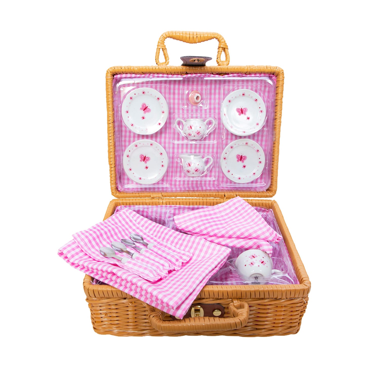 Butterfly Tea Set Basket, Kids tea set