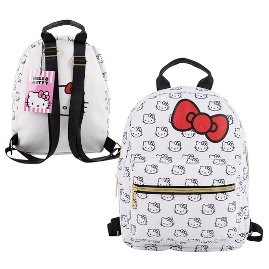 Hello Kitty Mini PU Backpack-Toys-Enchanted Moments-Item will make great gift or an excellent addition to your collection LICENSED PRODUCT AGE 3+ SIZE 10" X 8" X 3", 1 SMALL FRONT POCKET Hello Kitty 10" PU Mini Backpack-Kidz Toys