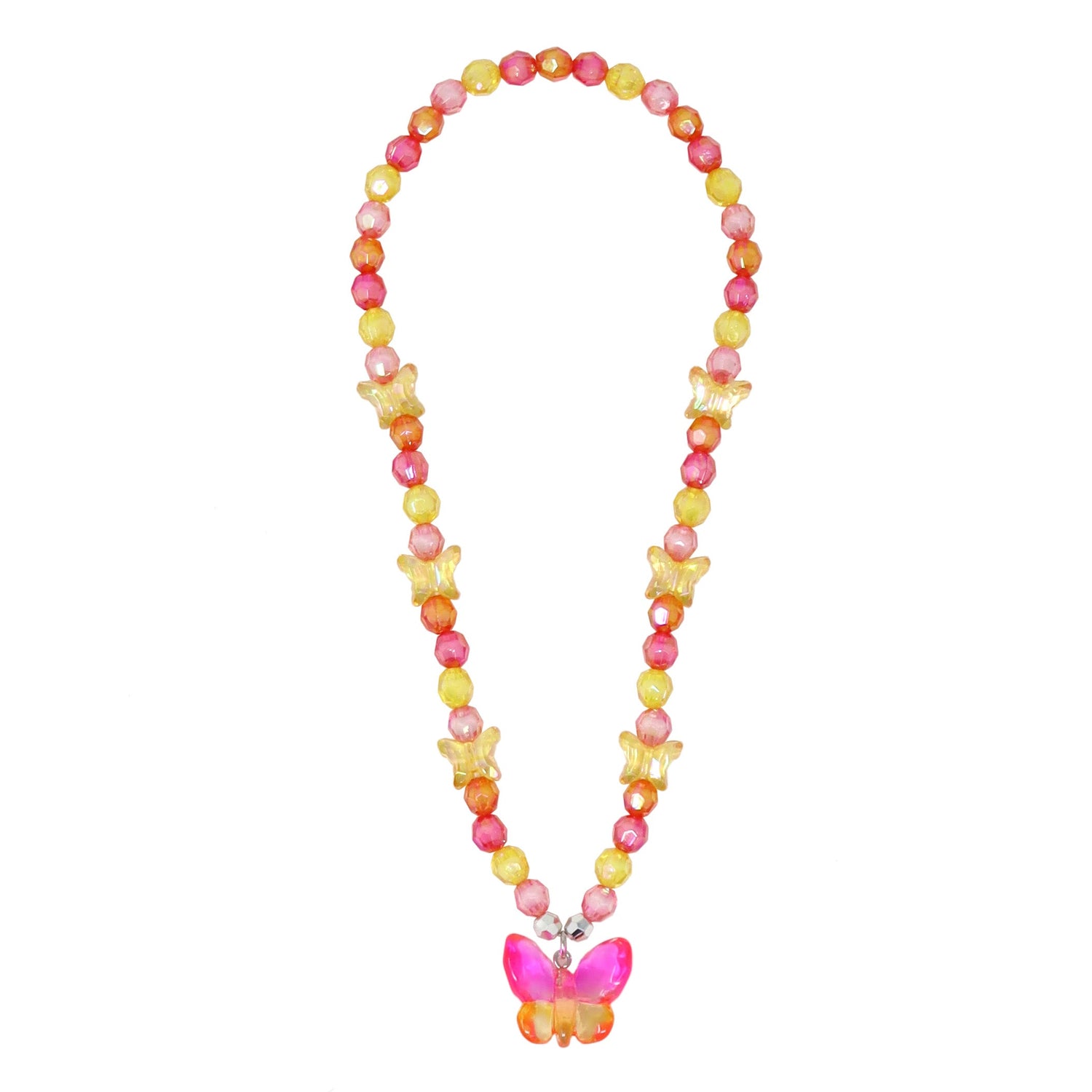 Butterfly Necklace, Pink Poppy, Kids Necklace