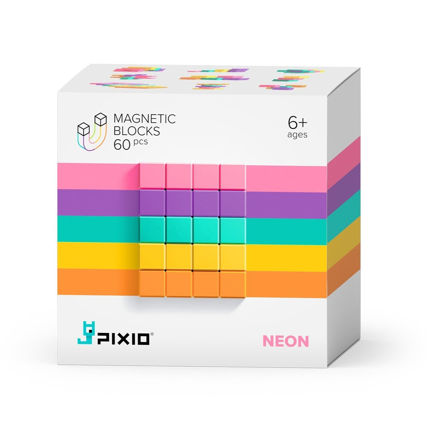 neon pixio, magnet blocks, neon magnet blocks