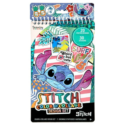 STITCH Color & Collage Design Set, Coloring, Coloring Book