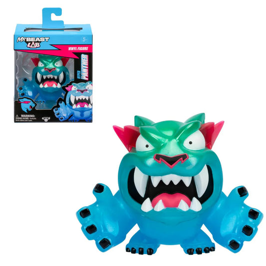 MrBeast Lab Collectible 3.5" Inch Vinyl Figures, Hyper Panther-Toys-License 2 Play Toys LLC-Take your display to the NEXT LEVEL with the extraordinary MrBeast Lab Vinyl Figures. Immaculately detailed and inspired by the iconic MrBeast, each figure showcases his signature blue and pink colors. Standing at 3.5" (8.8cm) tall and encased in premium packaging, these figures are a MUST-HAVE for any collector. With four distinct panthers to collect—Classic, Hyper, Glow, and the rare Metallic—each boasting unique d