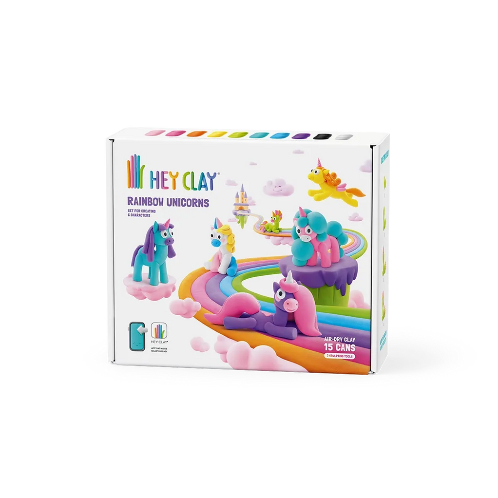 Hey Clay Rainbow Unicorns, Clay, Clay Set, Interactive Toys