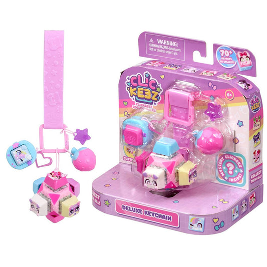 Clickeez Deluxe Keychain Fidget Cube, Collectible