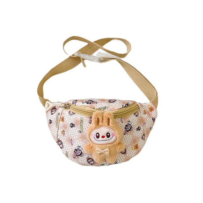 Cute Labubu Plush Kids Crossbody Bag