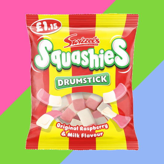 Swizzels Drumstick Squashies Original Raspberry & Milk, Candy, Swiftie Candy