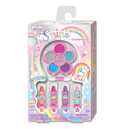 Shine cosmetics girly glittery lipstick and eyeshadow set