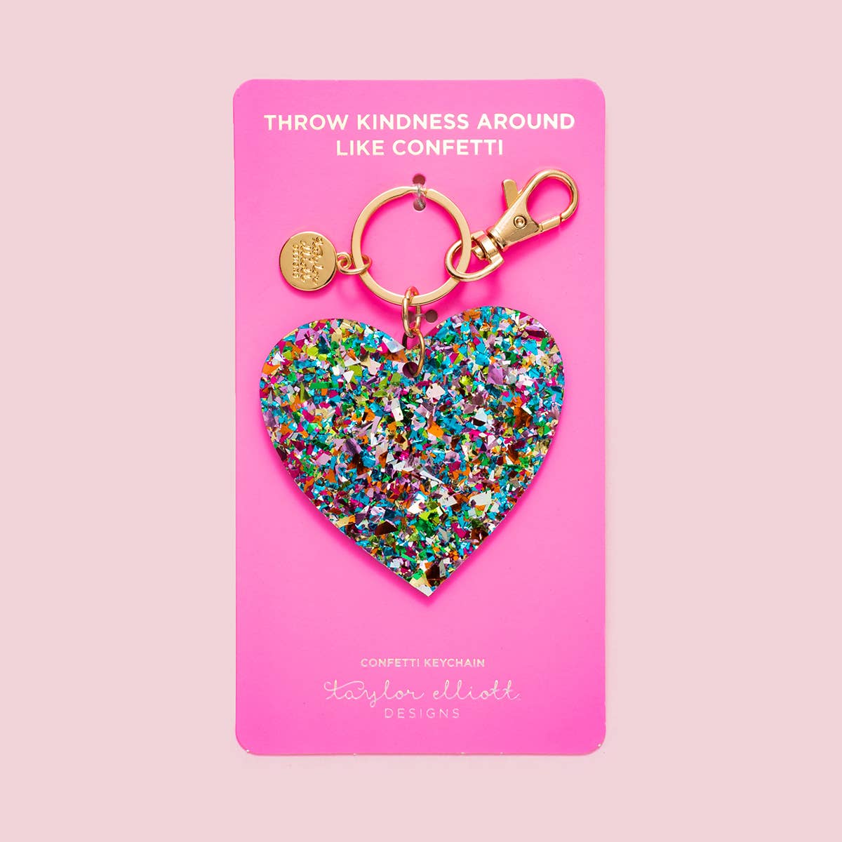 Confetti Acrylic Heart Keychain - Valentine's Day, Keychain, Backpack Keychain