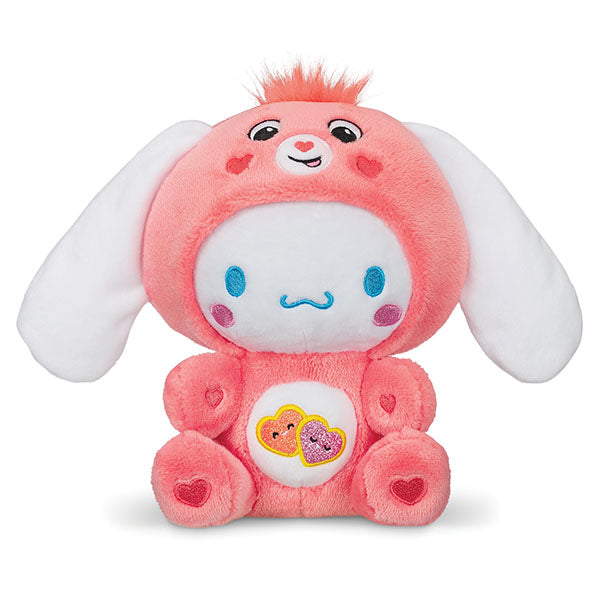Hello Kitty Care Bear 9" Plush Coral-Toys-Enchanted Moments-BEARY BESTIES: The Hello Kitty Loves Cheer Bear plush is so soft and huggable, you'll never want to put her down! Get ready for unlimited bear hugs as you embark on your mission of sharing and caring. PERFECTLY SIZED: This plush toy measures 8 inches tall, ideal for sharing and caring adventures! UNIQUE BELLY BADGE: Cheer Bear's belly badge depicts a colorful rainbow that helps her spread hope and happiness to everyone she meets. COLLECT THEM ALL: